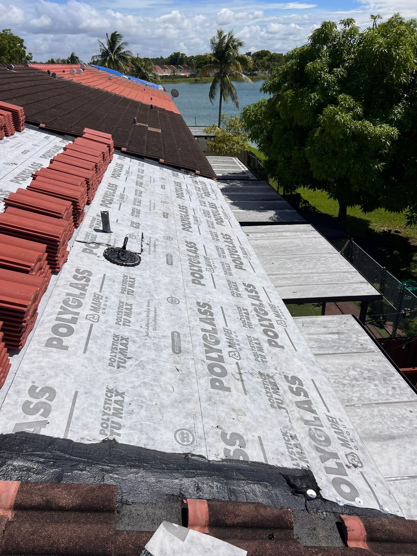 Completed roof on a Miami home prepared for sale after roof repair